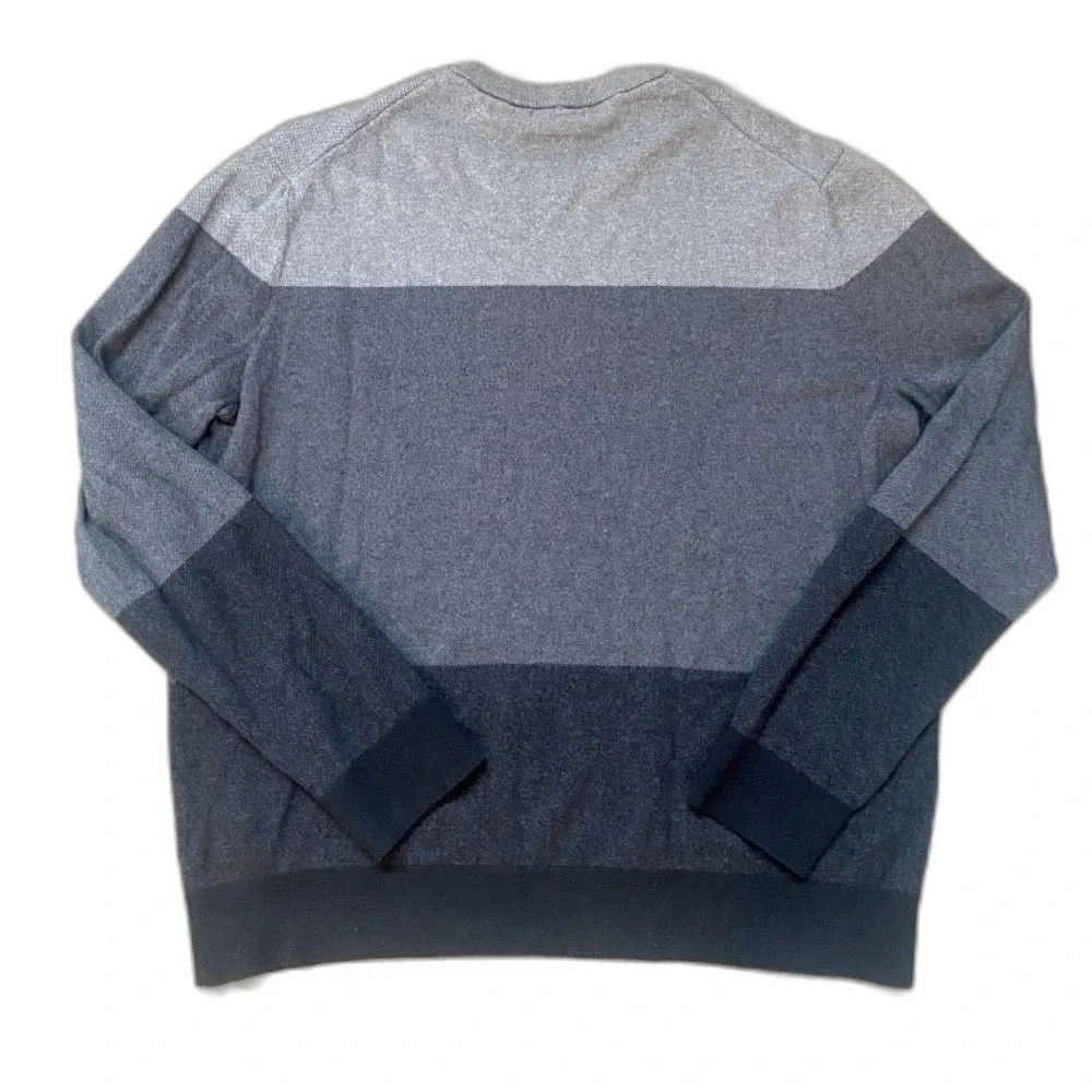 Banana Republic Men’s Cashmere Silk Blend Knit Sweater XL Colorblock Preppy Crew